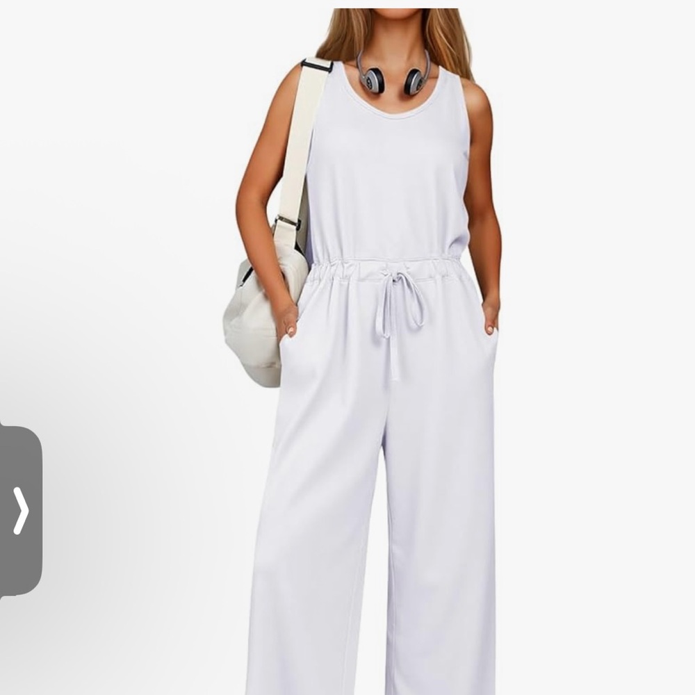 Womens Trendy Boutique Classic White Jumpsuit size XL